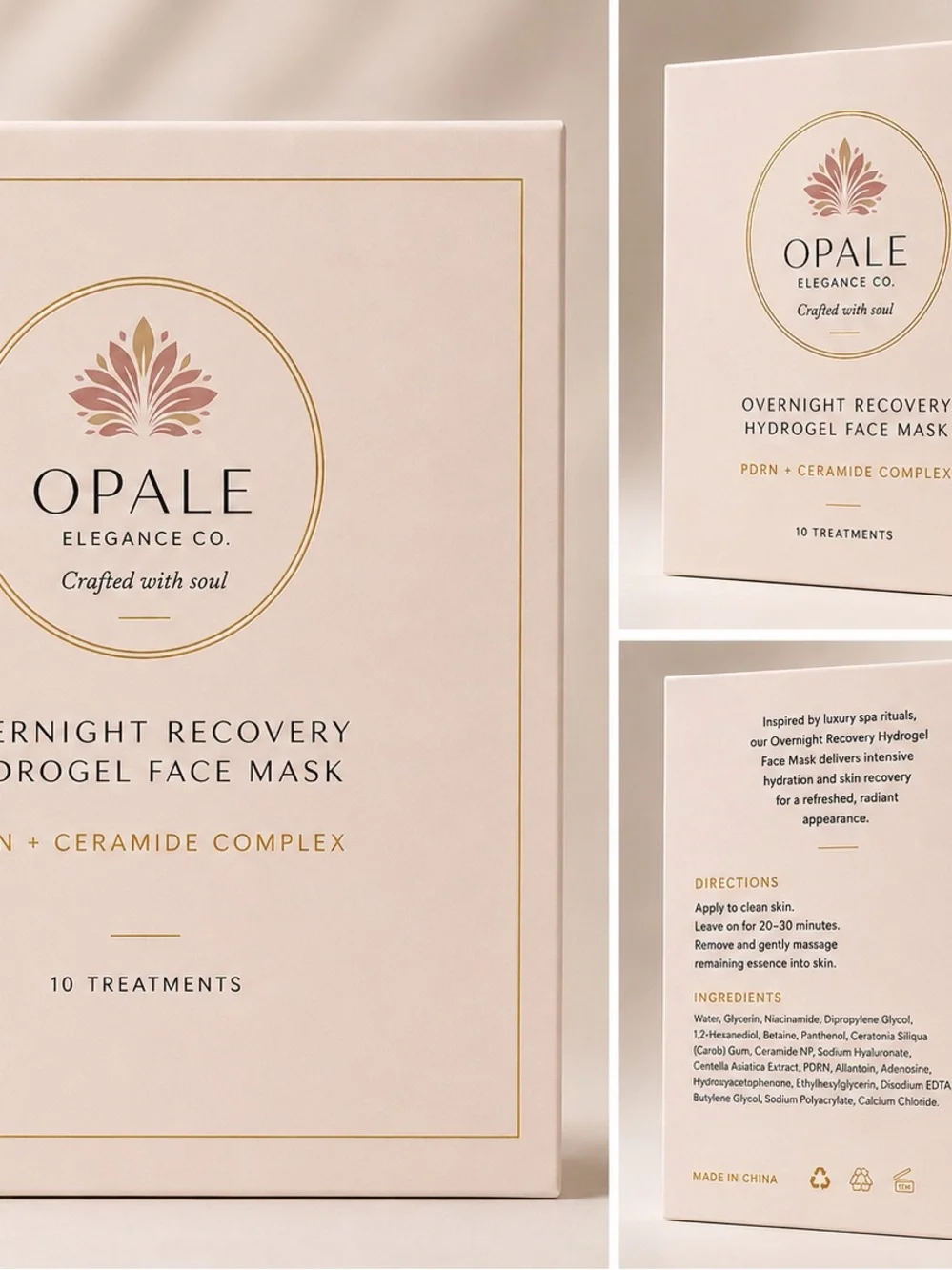 Opale Overnight Recovery Hydrogel Face Mask — Cream